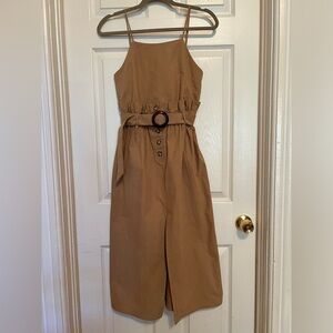 Zara Trafaluc, Gorgeous midi, Tan dress, Size XS